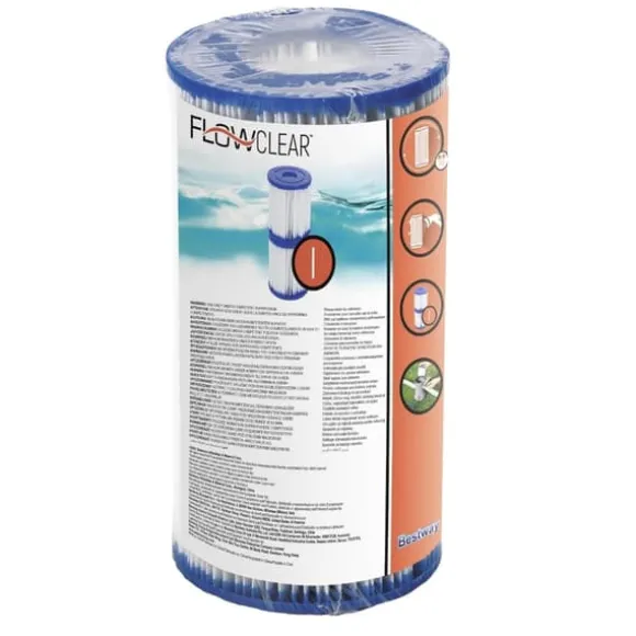Bestway Round Oppustelig Fast Set Swimming Pool - Rattan Print - 366 x 76 cm - Inklusive Tilbehør CB49
