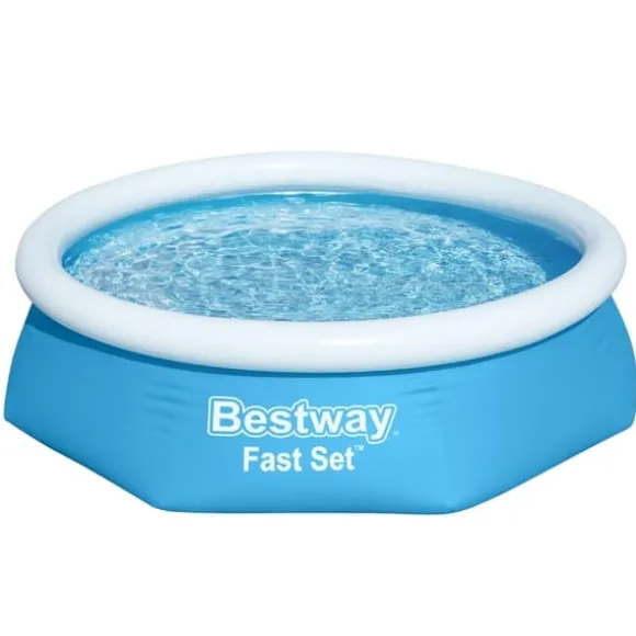 Bestway Round Oppustelig Fast Set Swimming Pool - 244 x 61 cm - Blå - Inklusive Tilbehør CB51