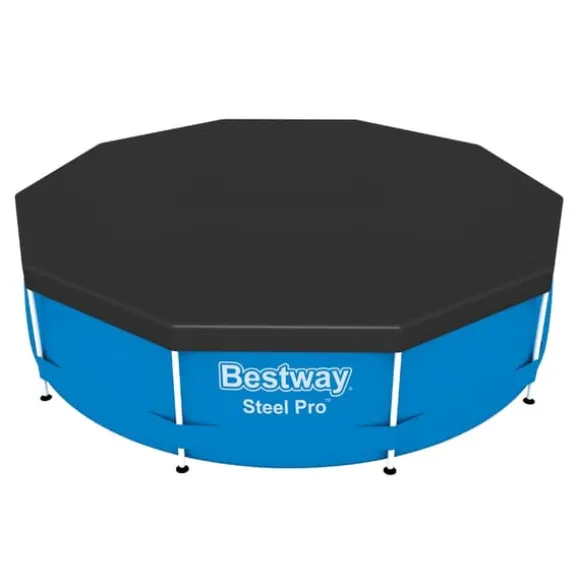 Bestway Round Oppustelig Fast Set Swimming Pool - 305 x 66 cm - Blå - Inklusive Tilbehør CB13