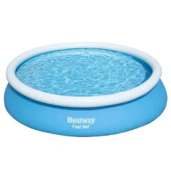 Bestway Round Oppustelig Fast Set Swimming Pool - 366 x 76 cm - Blå - Inklusive Tilbehør CB52