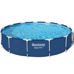 Bestway Round Steel Pro Swimming Pool - 396 x 84 cm - Blå - Inklusive Tilbehør CB60