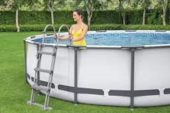 Bestway Steel Pro Max 549x122 cm Rundt Ramme Pool Sæt med Pumpe, Stige & Tilbehør