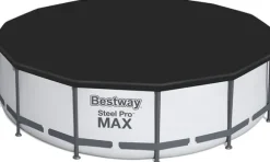 Bestway Steel Pro Max 457x122 cm Rund Overjordisk Pool Sæt med Pumpe, Stige og Dække