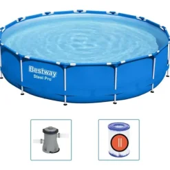 Bestway Steel Pro swimmingpool - 396x84 cm | Farve: Blå
