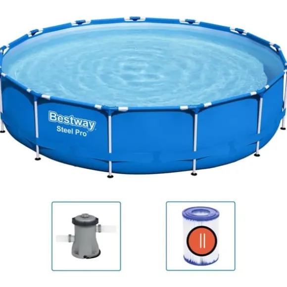 Bestway Steel Pro swimmingpool - 396x84 cm | Farve: Blå