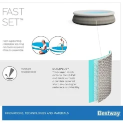 Bestway Swimming Pool Fast Sæt - 457x84 cm - Svømmebassin sæt
