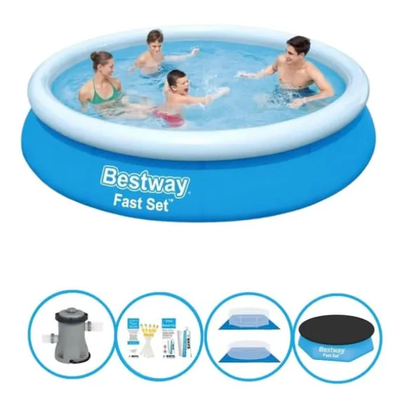 Bestway Swimming Pool Fast Set - Inklusiv tilbehør - 366x76 cm