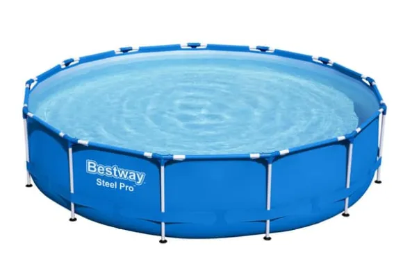 Bestway swimmingpool - Steel Pro - 396 x 84 cm - Inklusiv WAYS vedligeholdelsespakke, filterpumpe og filter