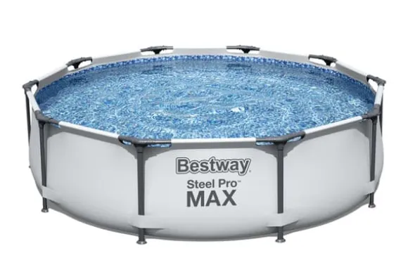 Bestway swimmingpool - Steel Pro MAX - 366 x 76 cm - Inklusiv WAYS-vedligeholdelsespakke, filterpumpe og jordklud