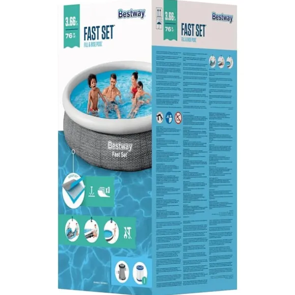 Bestway swimmingpoolsæt 366x76 cm rund
