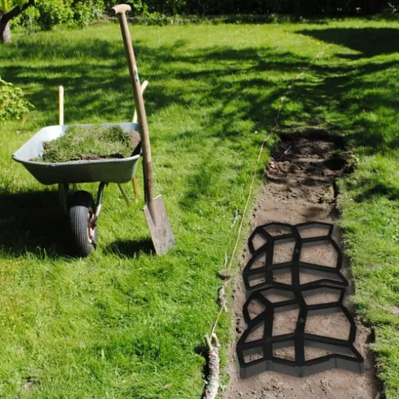 Betonform, 4x42x42 cm, Sort