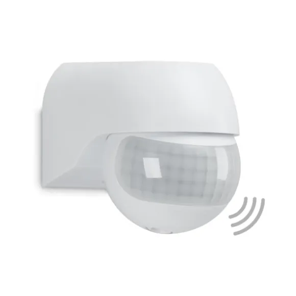 BEVÆGELSES- OG SKUMØRINGSSENSOR 180° - UDENDØRS - IP44 - HVID - SENSOR 12m