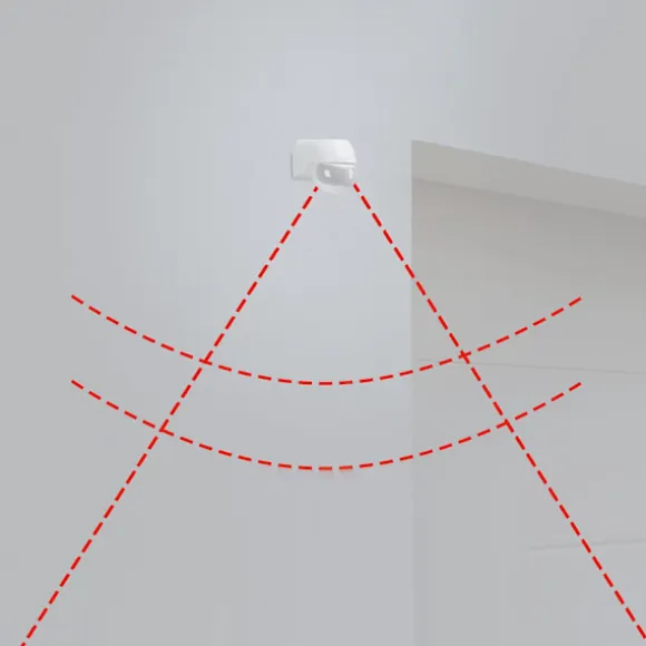 BEVÆGELSES- OG SKUMØRINGSSENSOR 180° - UDENDØRS - IP44 - HVID - SENSOR 12m