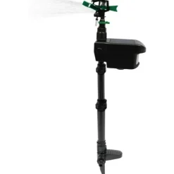 Bevægelsesaktiveret Sprinkler, Solcelledrevet, Dyrafskrækkende,sort