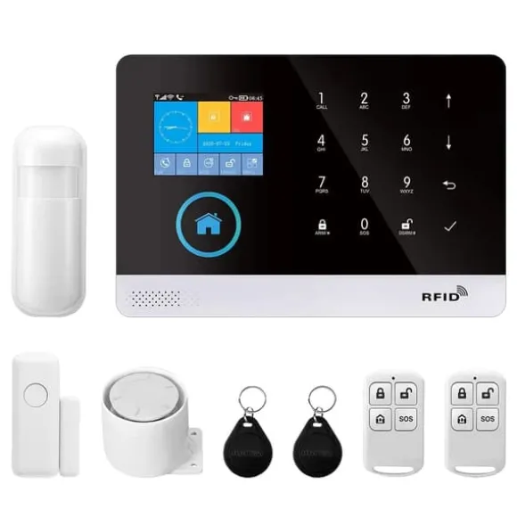 Bevægelsesdør Magnet Sensor Alarm System, Smart Home Integration, Forbedret Sikkerhed,2G GSM Kit A, EU Stik