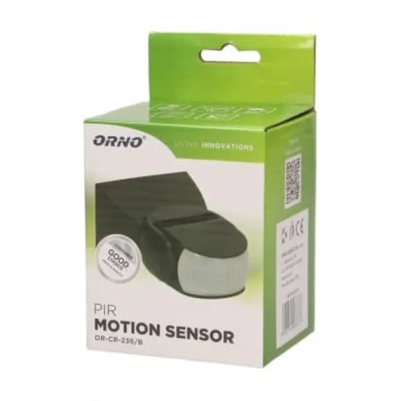 BEVÆGELSESSENSOR 180 GRADER IP65 1200W SORT - ON-CR-236/B