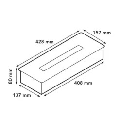 Bioetanolbrenner S (4114LB) med innebygd leppe - Sort - bioetanol innebygget komfyr med patentert keramisk stein - 2 KW varme