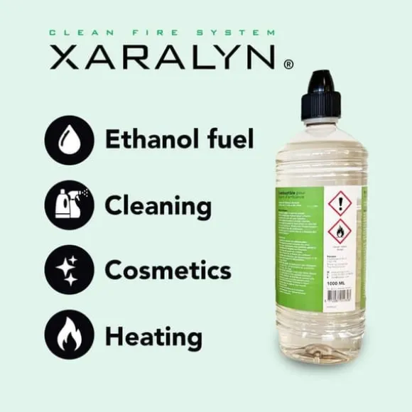 Bioethanol CL100 (12X 1 liter) - 100 % ren bioethanol - Lugtfri - Hollandsk oprindelse - Miljøvenligt brændstof