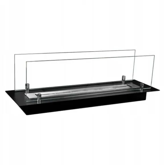Biopejs / Flush indsats 65 cm / Sort mat med glas / TÜV certifikat / Flush indsats