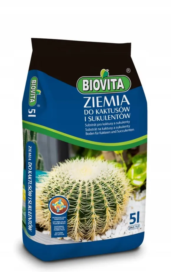 BIOVITA JORD TIL KAKTUS OG SUKKULENER 5L