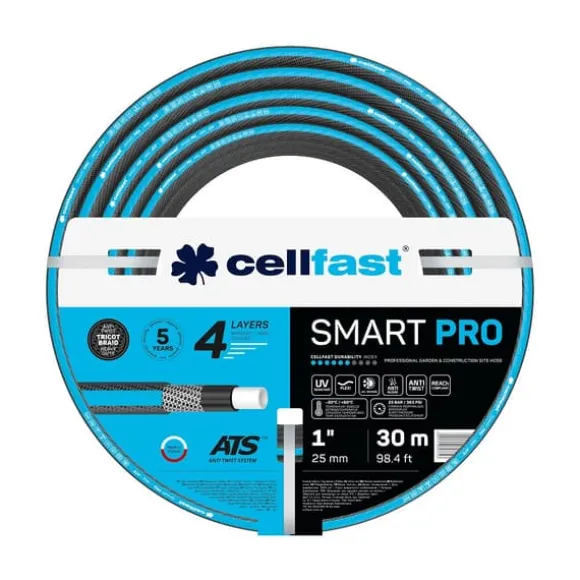 Black garden hose Smart Pro ATS 1 inch 30 meters