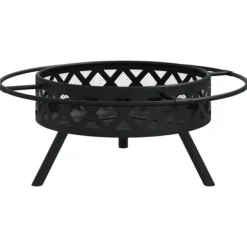 Bålfad med ildrager 70 cm - Stål | Størrelse: XXL