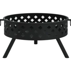 Bålfad med ildrager - Stål | 58 cm | XXL
