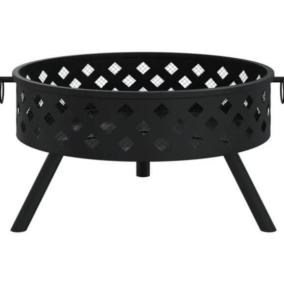 Bålfad med ildrager - Stål | 58 cm | XXL