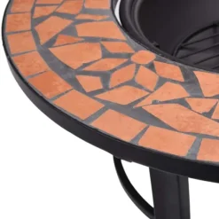 Bålfad mosaik 68 cm keramik terracottafarvet - Ildsted - Ildsteder - Home & Living