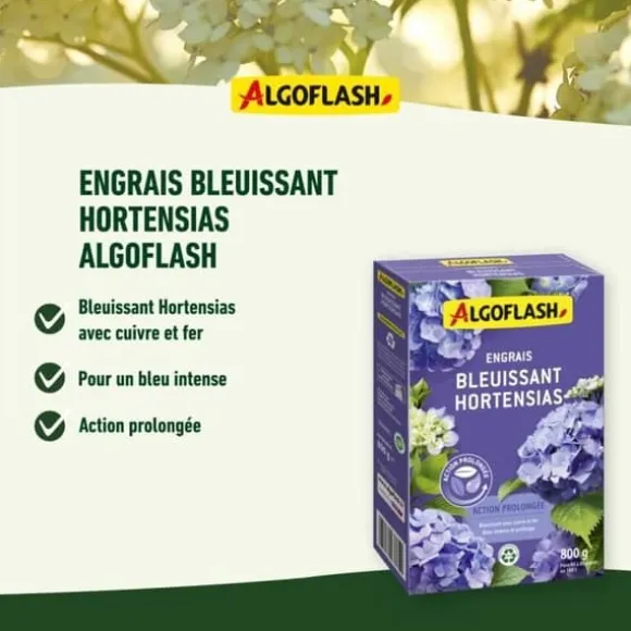 Blågødning til hortensia - ALGOFLASH NATURASOL NATURASOL - Forlænget virkning 800 g