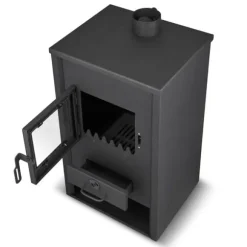 BLIST B2E Højtydende brændeovn med vandmantel, 15 kW, til centralvarmesystemer