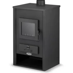 BLIST B2E Moderne Design Træbrændeovn med Vandmantel - 15 kW, Miljøvenlig Opvarmning til Designbevidste Hjem