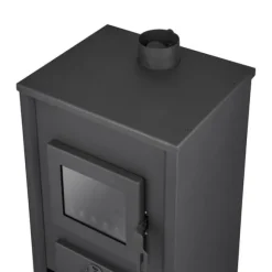 BLIST B2E Moderne Design Træbrændeovn med Vandmantel - 15 kW, Miljøvenlig Opvarmning til Designbevidste Hjem