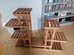 Blomsterkrukke af træ til hjemmet RKB /95x116x25/ Brun