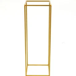 Blomsterstander til bryllup 2-pak - Rektangulær stander - 80 cm & 100 cm - Metal - Fritstående - Moderne design - Guld