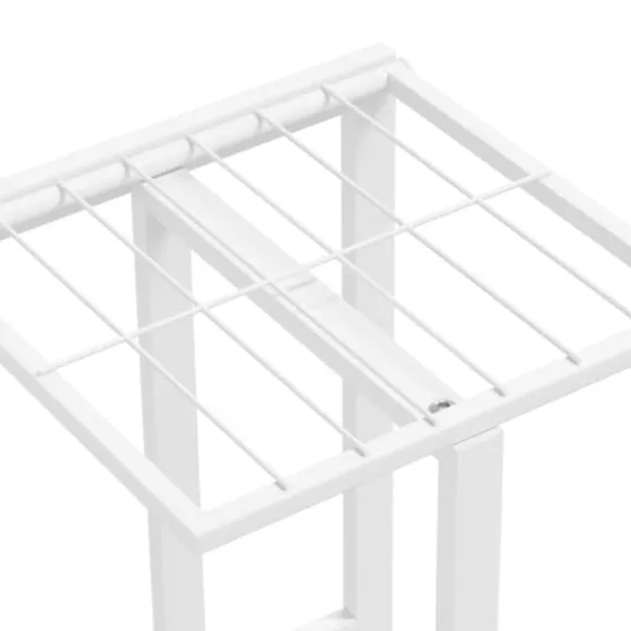 Blomsterstativ i 4 niveauer 43x22x76 cm metal hvid - Plantestativ - Plantestativer - Home & Living