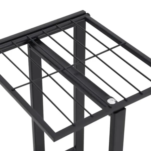 Blomsterstativ i 4 niveauer 43x22x76 cm metal sort - Plantestativ - Plantestativer - Home & Living