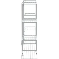 Blomsterstativ i jern - Plantestativ | Farve: Hvid | Størrelse: 94,5x25x89 cm