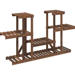 Blomsterstativ i massivt fyrretræ - Planteholder | Størrelse: 110x25x73 cm