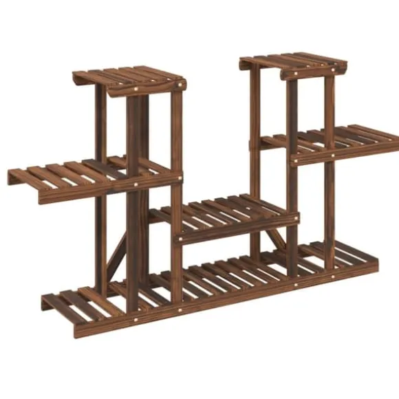 Blomsterstativ i massivt fyrretræ - Planteholder | Størrelse: 110x25x73 cm