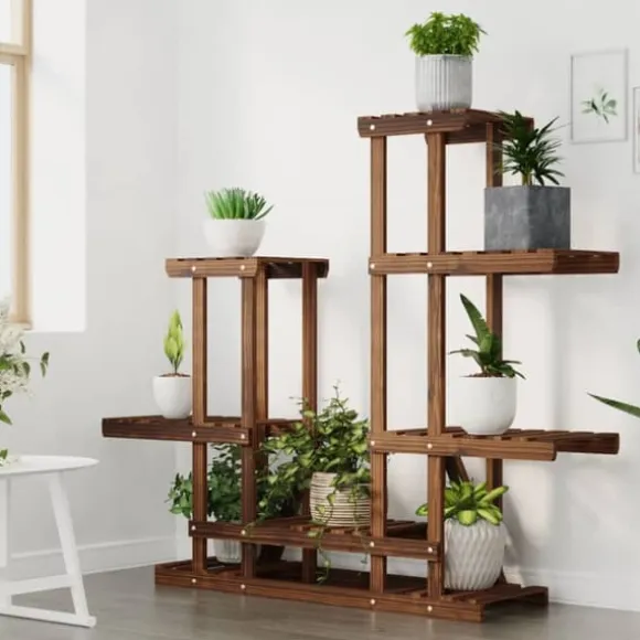 Blomsterstativ i massivt fyrretræ - Planterol | Størrelse: 95x25x96 cm