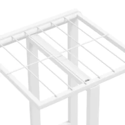 Blomsterstativ med 4 niveauer i metal - Plantestativ | Farve: Hvid | Størrelse: 43x22x76 cm