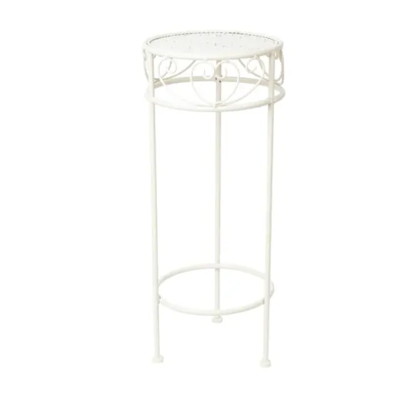 Blomsterstativ SANDY D25xH60cm, antik hvid