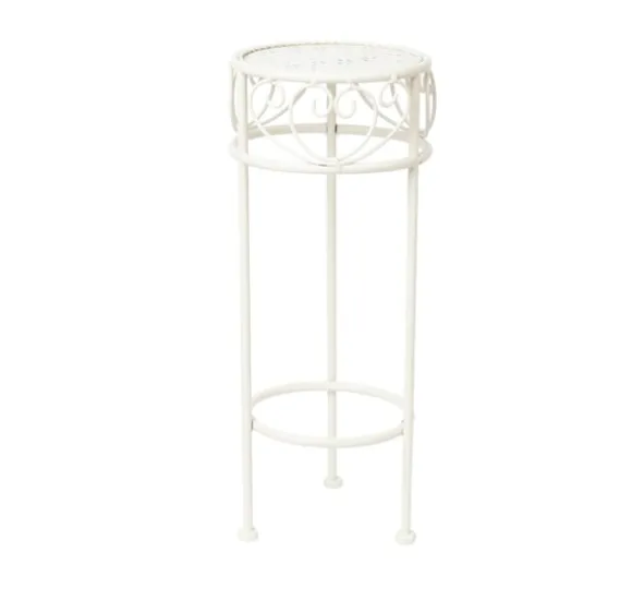 Blomsterstativ SANDY D20xH50cm, antik hvid