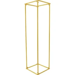 Blomsterstativ til bryllup - Metal gulv-/vasestativ - 50×50×180 cm - Str. L - Høj søjle - Guld