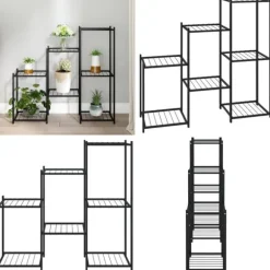Blomsterstativ 83x25x80 cm jern sort - Blomsterstativ - Blomsterstativer - Home & Living
