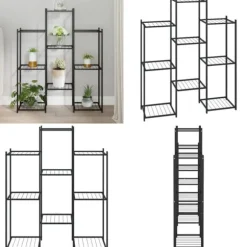 Blomsterstativ 85x25x100 cm jern sort - Blomsterstativ - Blomsterstativer - Home & Living