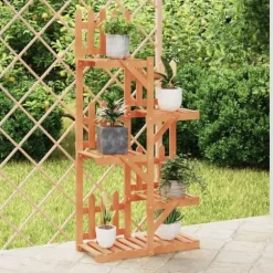 Blomsterstativ 60x25x130 cm massivt fyrretræ - Blomsterstativ - Blomsterstativer - Home & Living