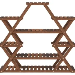 Blomsterstativ 110x25x105 cm massivt fyrretræ - Blomsterstativ - Blomsterstativer - Home & Living