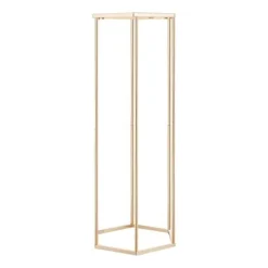Blomsterstativer - Søjle - 10 stk - 80 cm Høje - Sekskantet Design - Med Akrylplade - Midtpunkt Til Bryllup & Fest - Guld